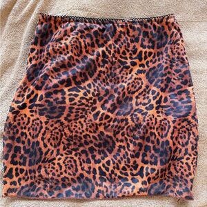 Never worn Leopard Print mini  Skirt